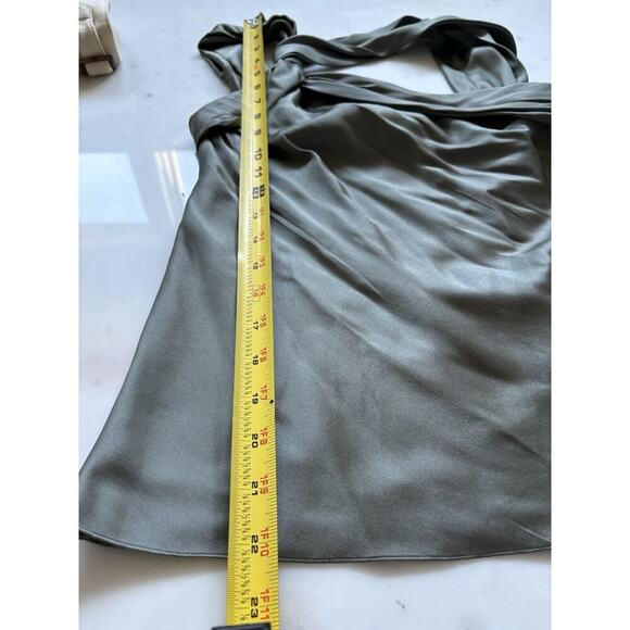 Ralph Lauren Black Label Silk Blouse One Shoulder Satin Top Halter Twist Tank 8 - Picture 13 of 13
